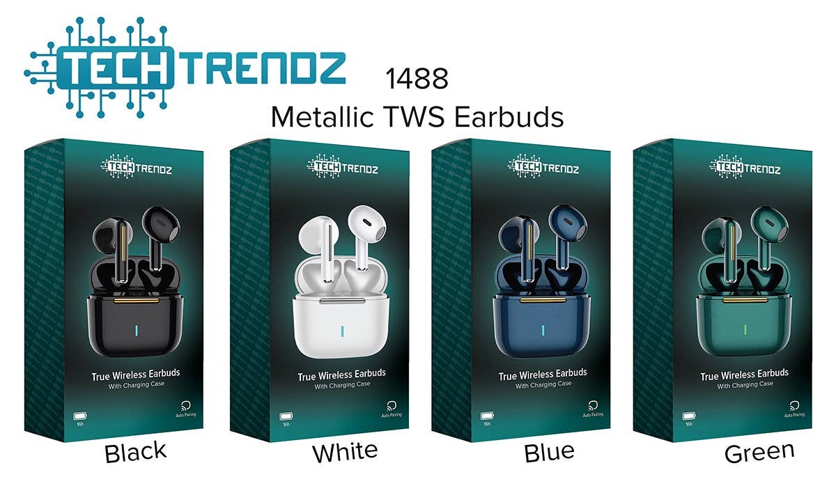 Tech Trendz Wireless Earbuds | True Wireless Sound | Long Battery Life & Comfortable Fit