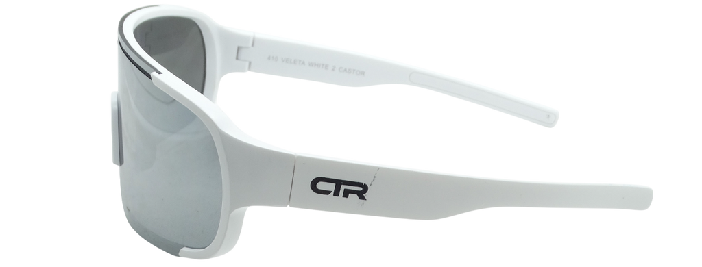 Castor 410 Veleta Polarized Sunglasses | White | UV Protection & Crystal-Clear Vision