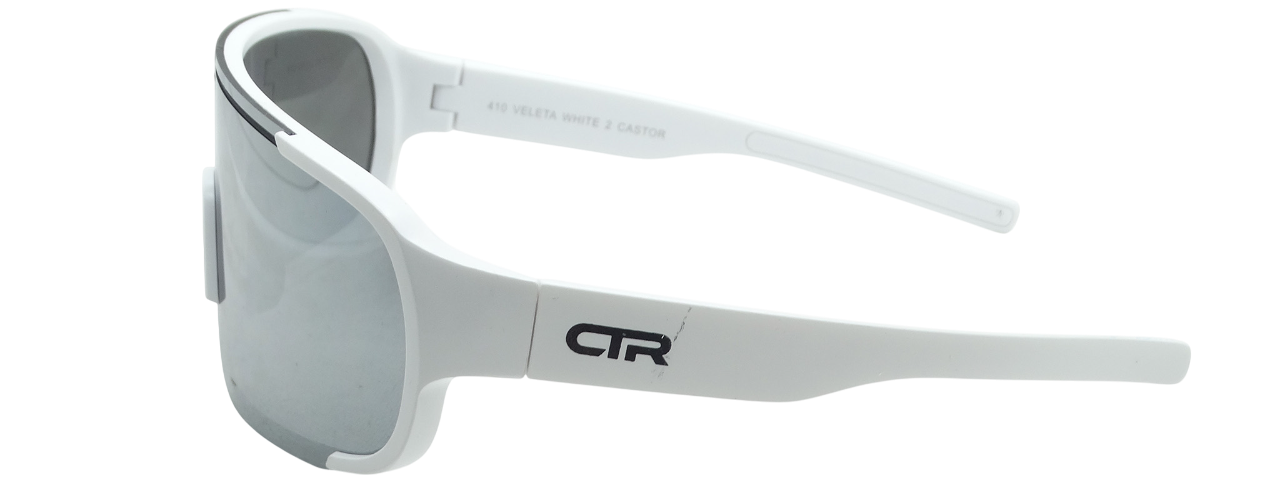 Castor 410 Veleta Polarized Sunglasses | White | UV Protection & Crystal-Clear Vision
