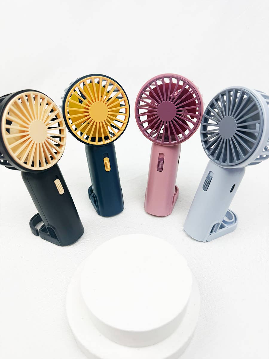 Love and Repeat Portable Hand Fan | Pull-Out Stand | Rechargeable & Compact