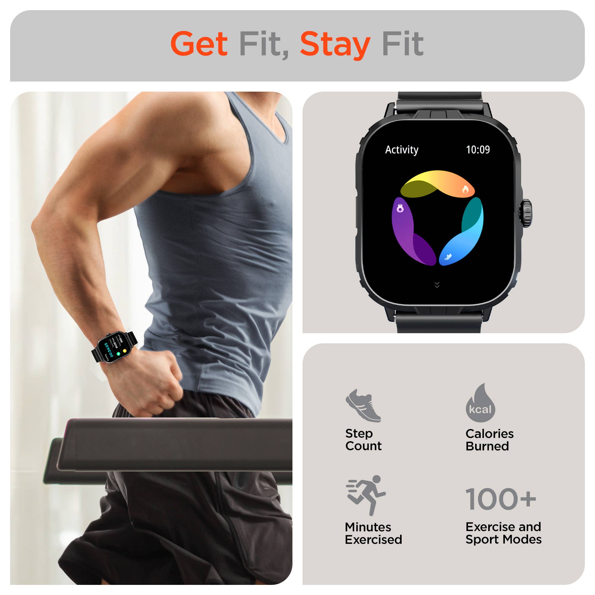 HyperGear FIT X2 | Smartwatch & Fitness Tracker | Health Monitoring & Notifications