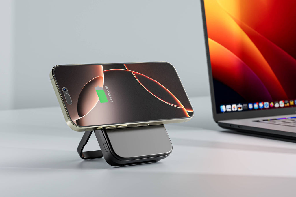 LAX Gadgets MagSafe 10000mAh Power Bank with Kickstand | Wireless Charging for iPhone 12+