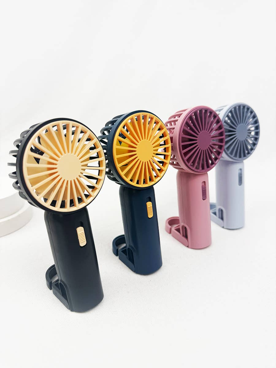Love and Repeat Portable Hand Fan | Pull-Out Stand | Rechargeable & Compact