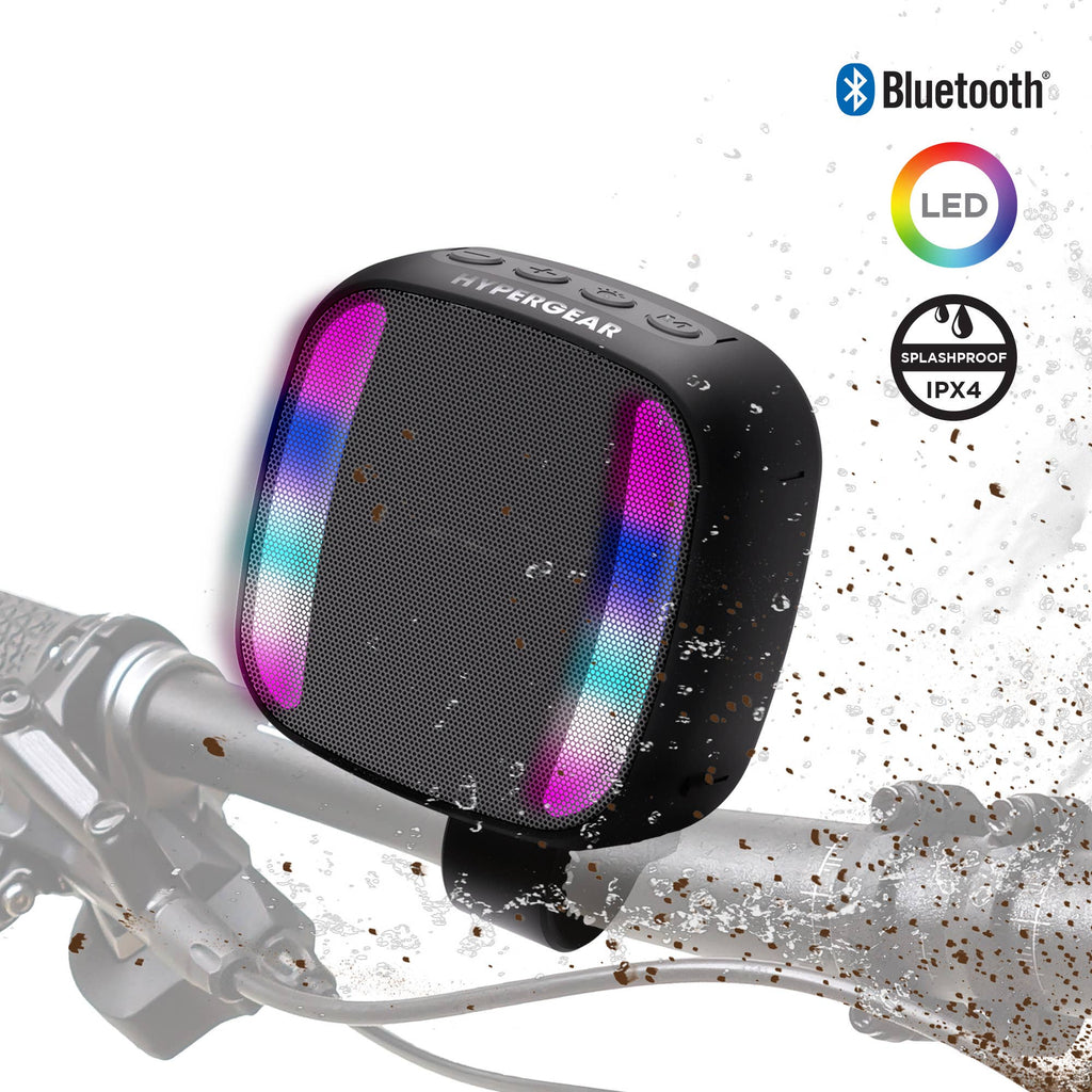 HyperGear Spin Cycle LED Wireless Bike Speaker | Bluetooth Audio & Light Show for Cyclists