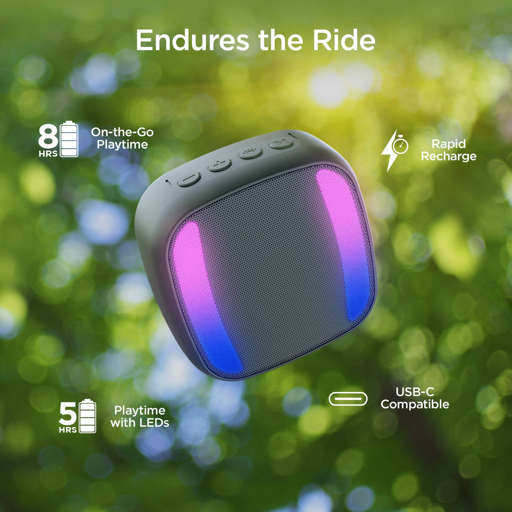 HyperGear Spin Cycle LED Wireless Bike Speaker | Bluetooth Audio & Light Show for Cyclists