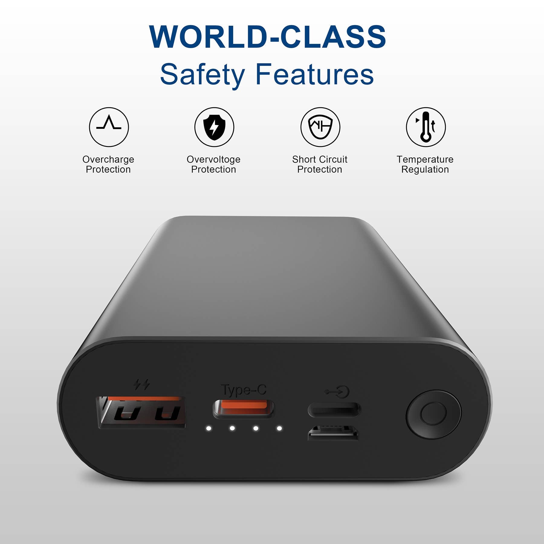 LAX Gadgets 12,000mAh High-Speed Portable Power Bank | Fast Charging | Dual Output