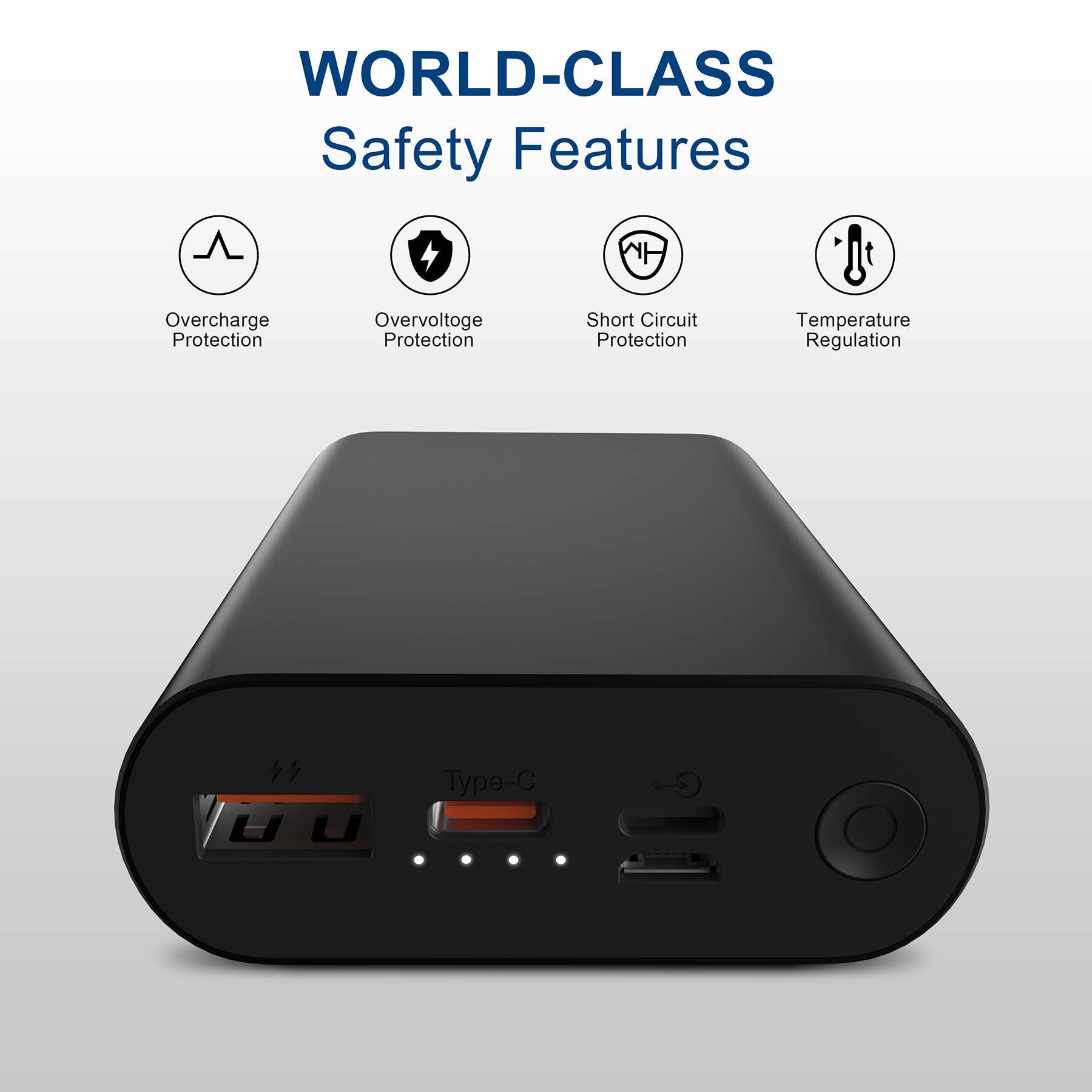 LAX Gadgets 12,000mAh High-Speed Portable Power Bank | Fast Charging | Dual Output
