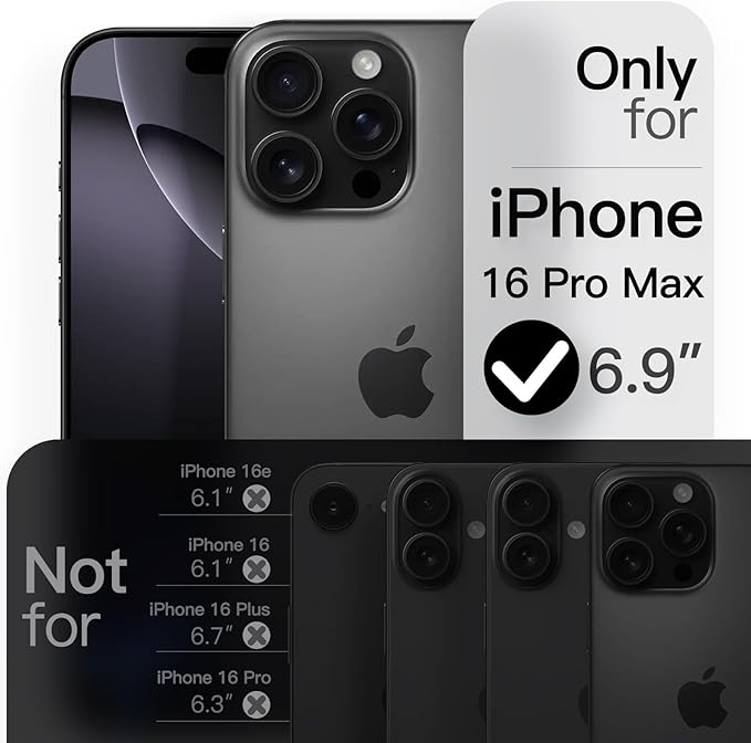 JETech Case for iPhone 16 Pro Max – Slim Protective Phone Cover with Precise Cutouts, Shock-Absorption Bumper