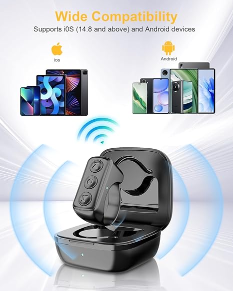 TikTok Remote Control – Bluetooth Scrolling Ring, Page Turner for Kindle, Camera Video Recording Remote for TikTok, iPhone, iPad, iOS & Android – Black