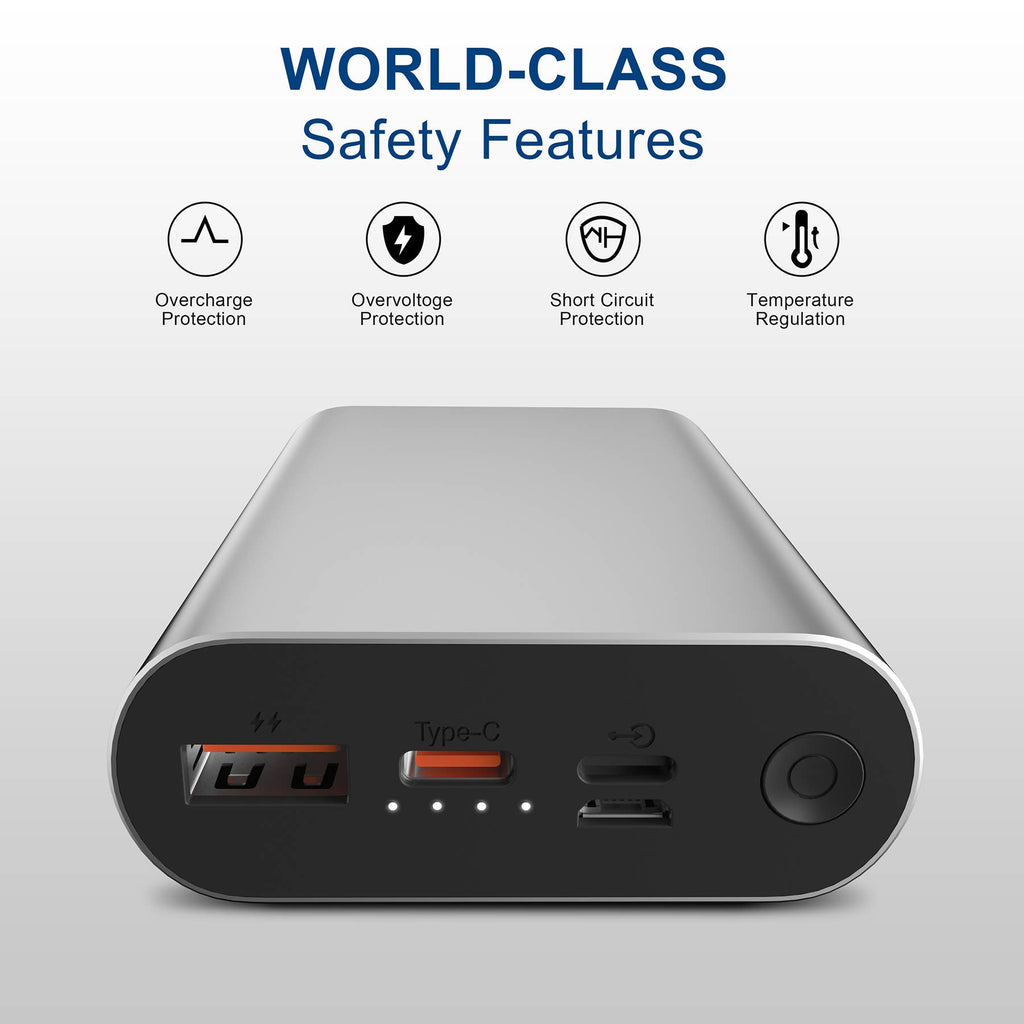 LAX Gadgets 12,000mAh High-Speed Portable Power Bank | Fast Charging | Dual Output