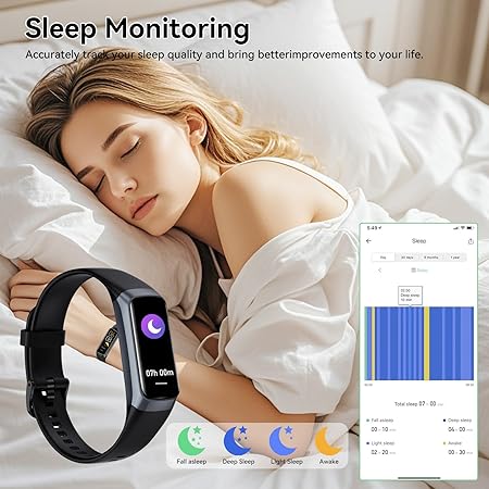 Fitness Tracker — Step, Activity & 24/7 Heart Rate, Blood Oxygen & Blood Pressure Monitor