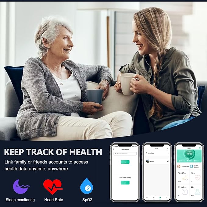 Smart Ring — Health Tracker for Women & Men | Heart Rate, Sleep, Blood Pressure, SpO2 | IP68 | No Subscription
