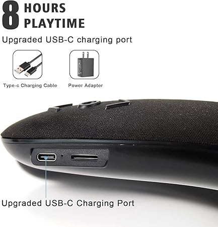 Neckband Speaker — Wireless Wearable Speaker, True 3D Stereo HiFi Sound, 24H Playtime
