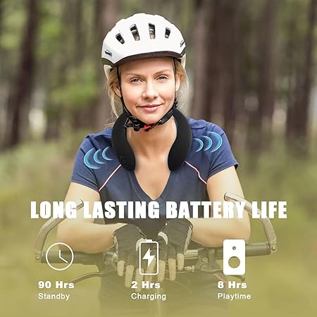 Neckband Speaker — Wireless Wearable Speaker, True 3D Stereo HiFi Sound, 24H Playtime