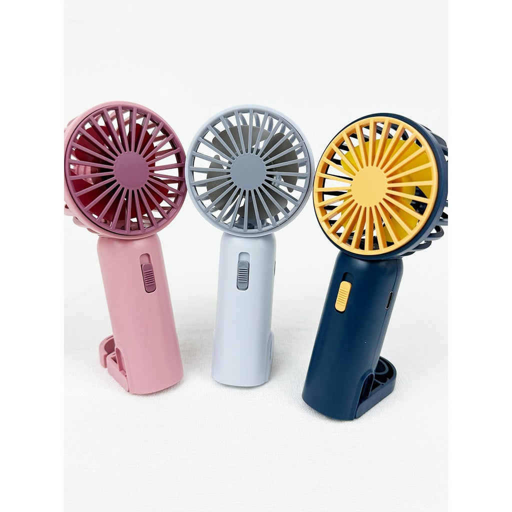 Love and Repeat Portable Hand Fan | Pull-Out Stand | Rechargeable & Compact