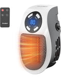 Vital Heater for Indoor Use — 400W Plug-In Portable Electric Space Heater with LED Display, Adjustable Thermostat & Timer