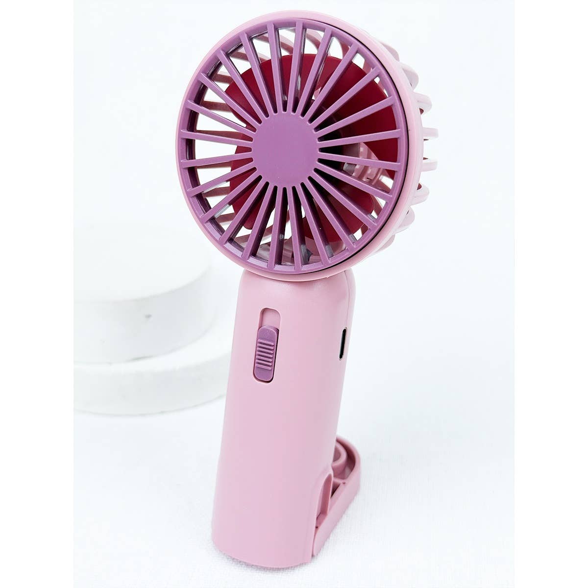 Love and Repeat Portable Hand Fan | Pull-Out Stand | Rechargeable & Compact