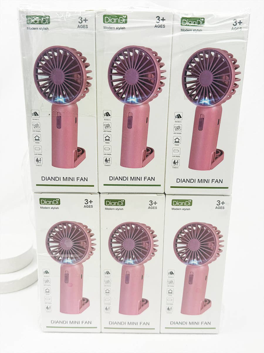 Love and Repeat Portable Hand Fan | Pull-Out Stand | Rechargeable & Compact