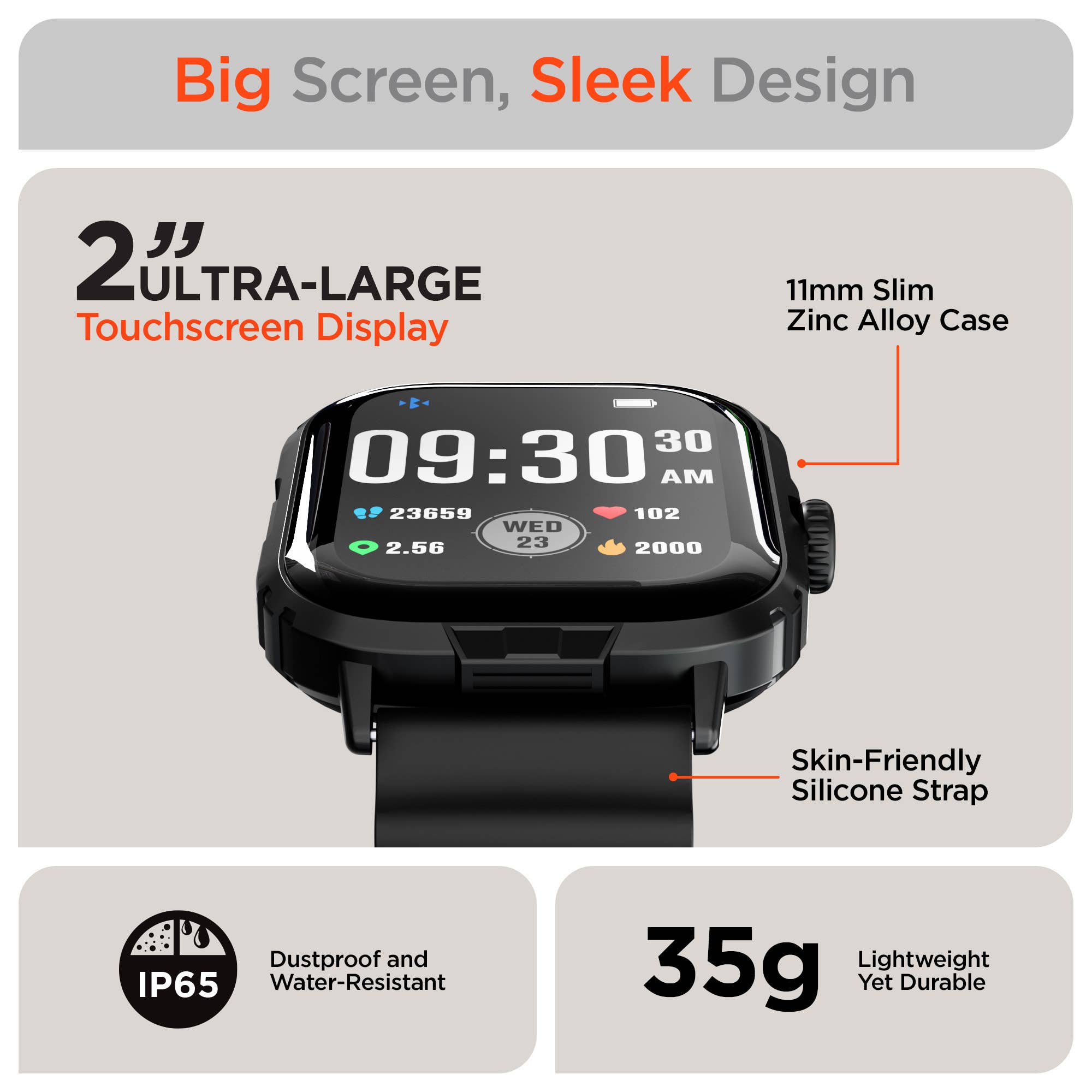 HyperGear FIT X2 | Smartwatch & Fitness Tracker | Health Monitoring & Notifications