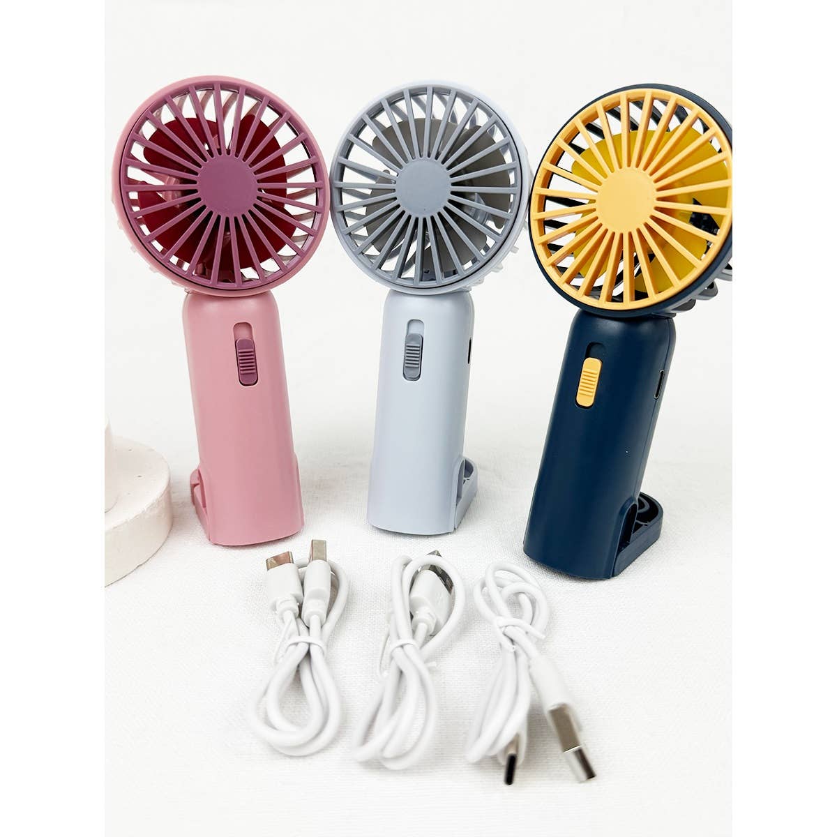 Love and Repeat Portable Hand Fan | Pull-Out Stand | Rechargeable & Compact