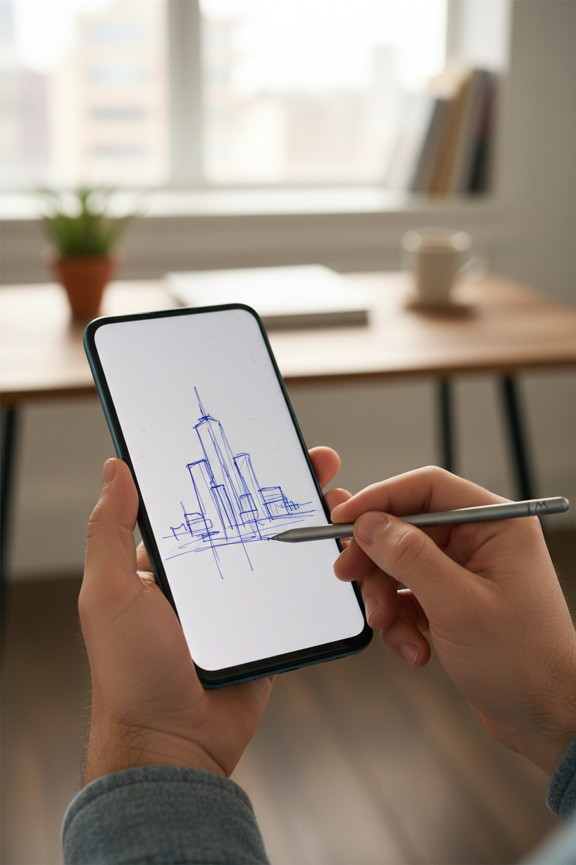 Moto G Stylus 5G lifestyle shot