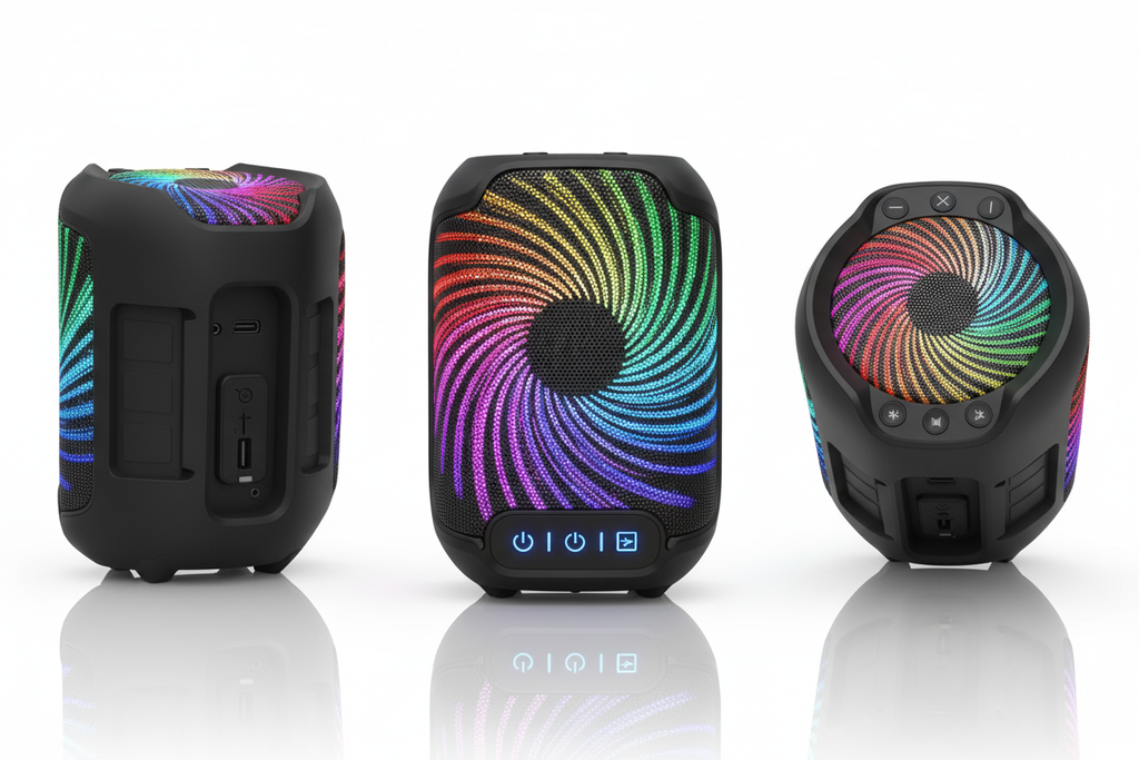 Ravemini Speaker Multiple Angles with LED Lights